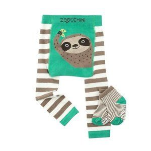 Silas the Sloth Leggings and Matching Socks for Babies